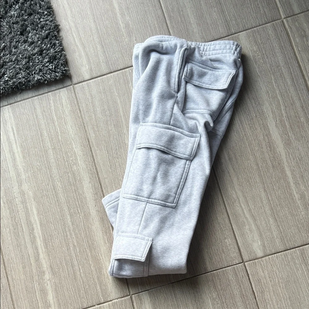 Women's Gray Cargo Joggers - Picture 3 of 3